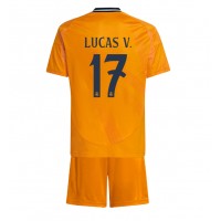 Camiseta Real Madrid Lucas Vazquez #17 Segunda Equipación Replica 2024-25 para niños mangas cortas (+ Pantalones cortos)